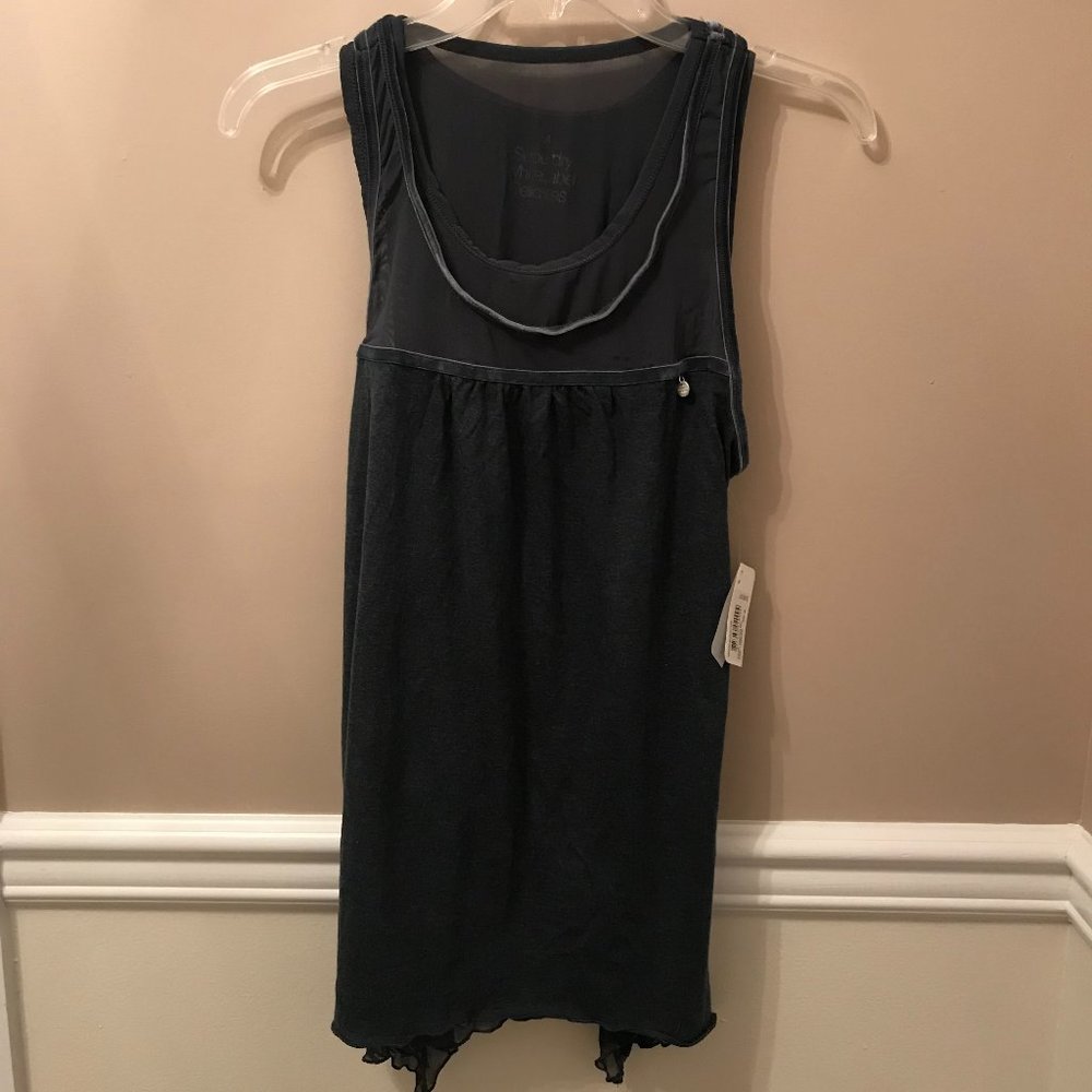Superdry White Label double layered blue tank in Size M